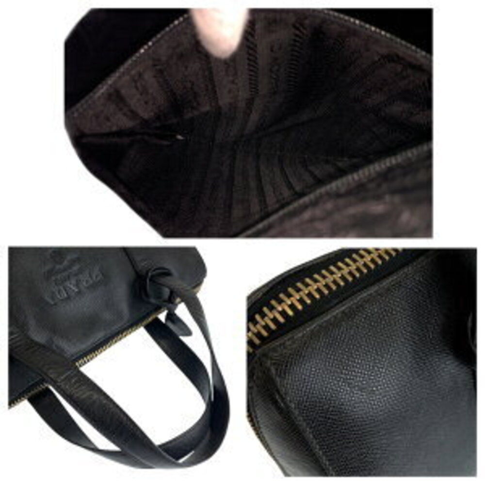 Prada tote black handbag bag Saffiano leather - Picture 4 of 10